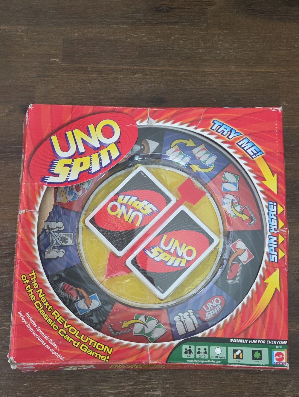 Mattel Uno Spin Party Card  Game